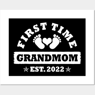 First Time Grandmom Est 2022 Funny New Grandmom Gift Posters and Art